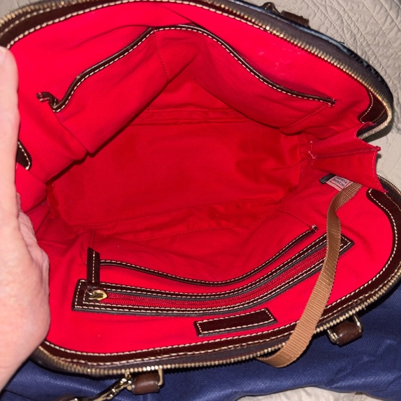 Dooney & Bourke blue and Brown Satchel (zipzip) - Picture 11 of 11